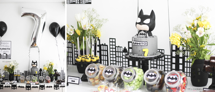 Mesa de dulces Batman